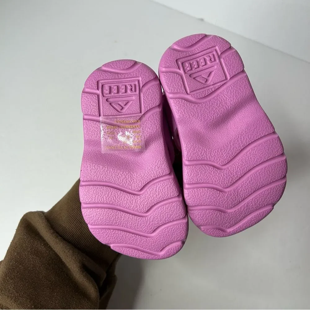 New Reef Kids Pink Beachy Sandals 3/4